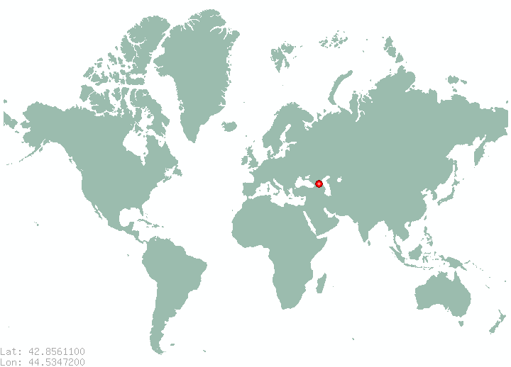 Urochishche Genaldon in world map