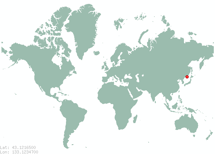 Partizansk in world map